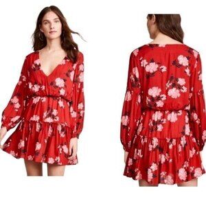 Valencia & Vine NWT Stephanie Floral Mini Dress Size XS Long Sleeves